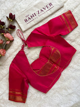 Maroon Rani Pink Ilkal Pure Silk Saree