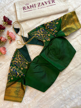 Purple Floral Weave Pure Kanchipuram SIlk Korvai