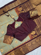 Tiny Checks Gadwal Pure Silk