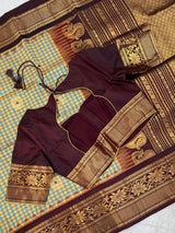 Tiny Checks Gadwal Pure Silk
