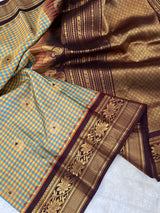 Tiny Checks Gadwal Pure Silk
