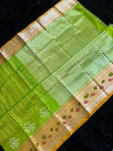 Venkatagiri Pattu saree with blouse green