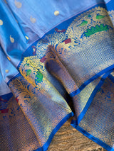 Meenakari Kanchi Gadwal Fusion Handloom Pure Silk