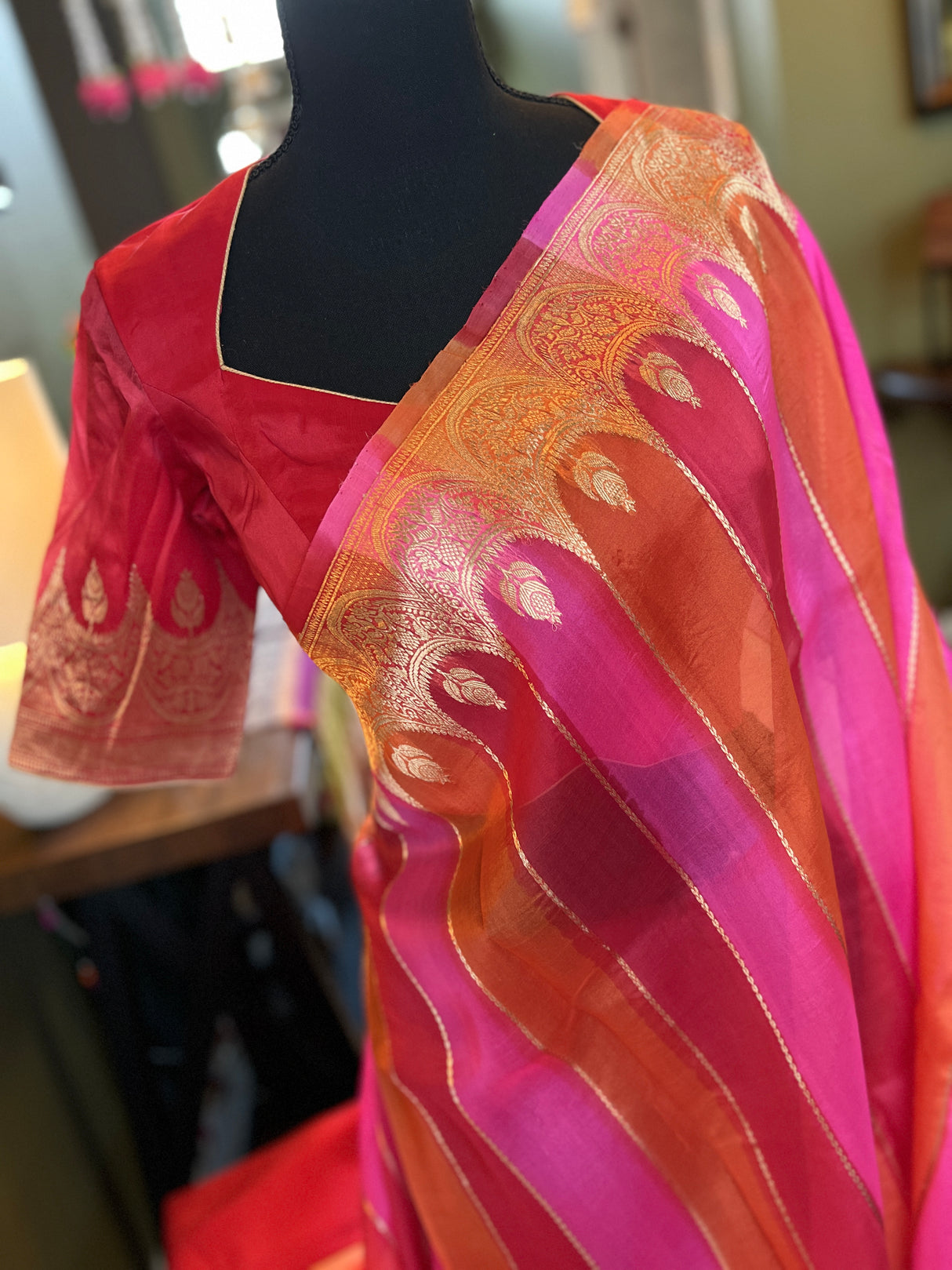 Pure Banaras Kora Rangkat Pattern