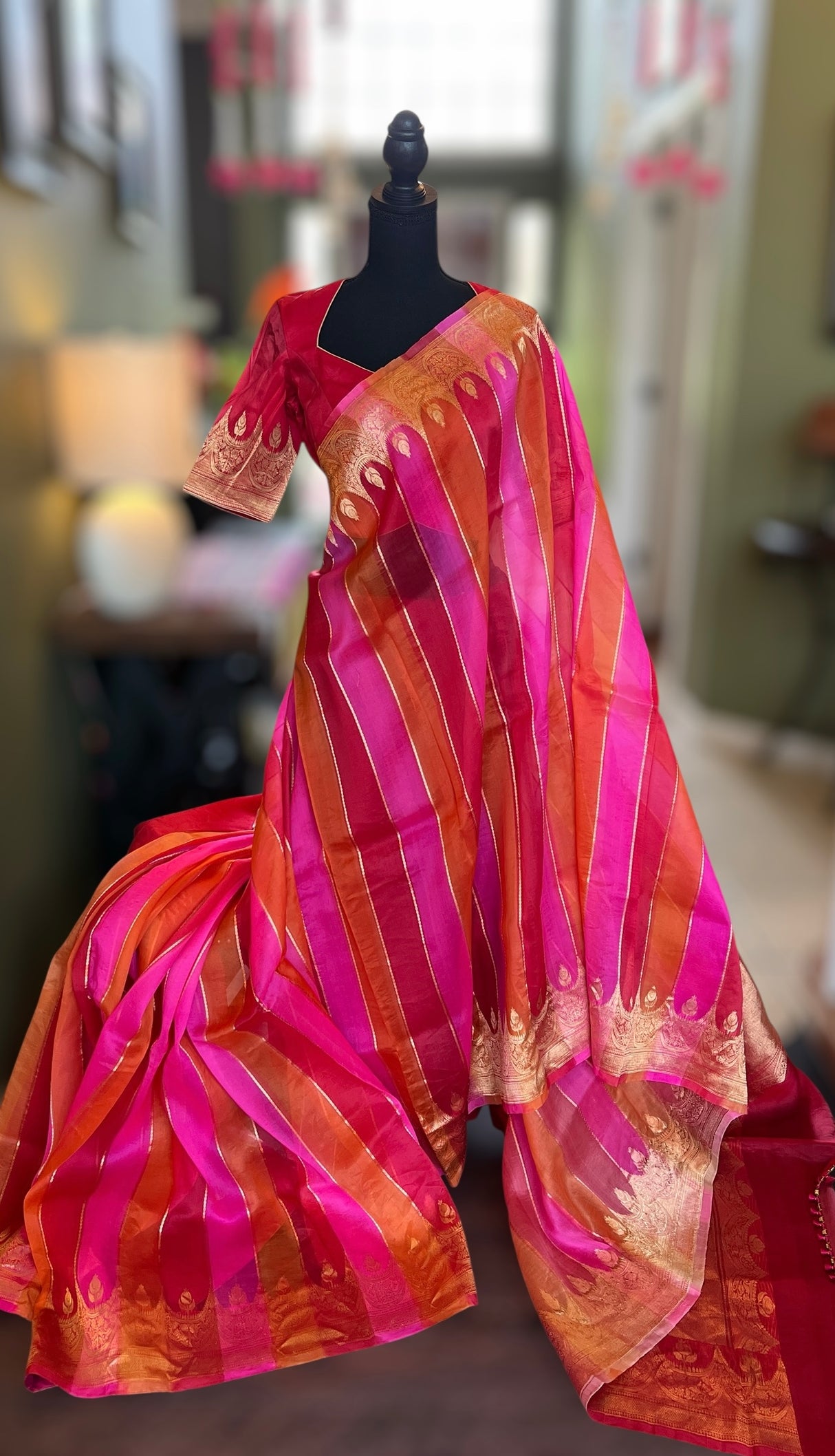Pure Banaras Kora Rangkat Pattern