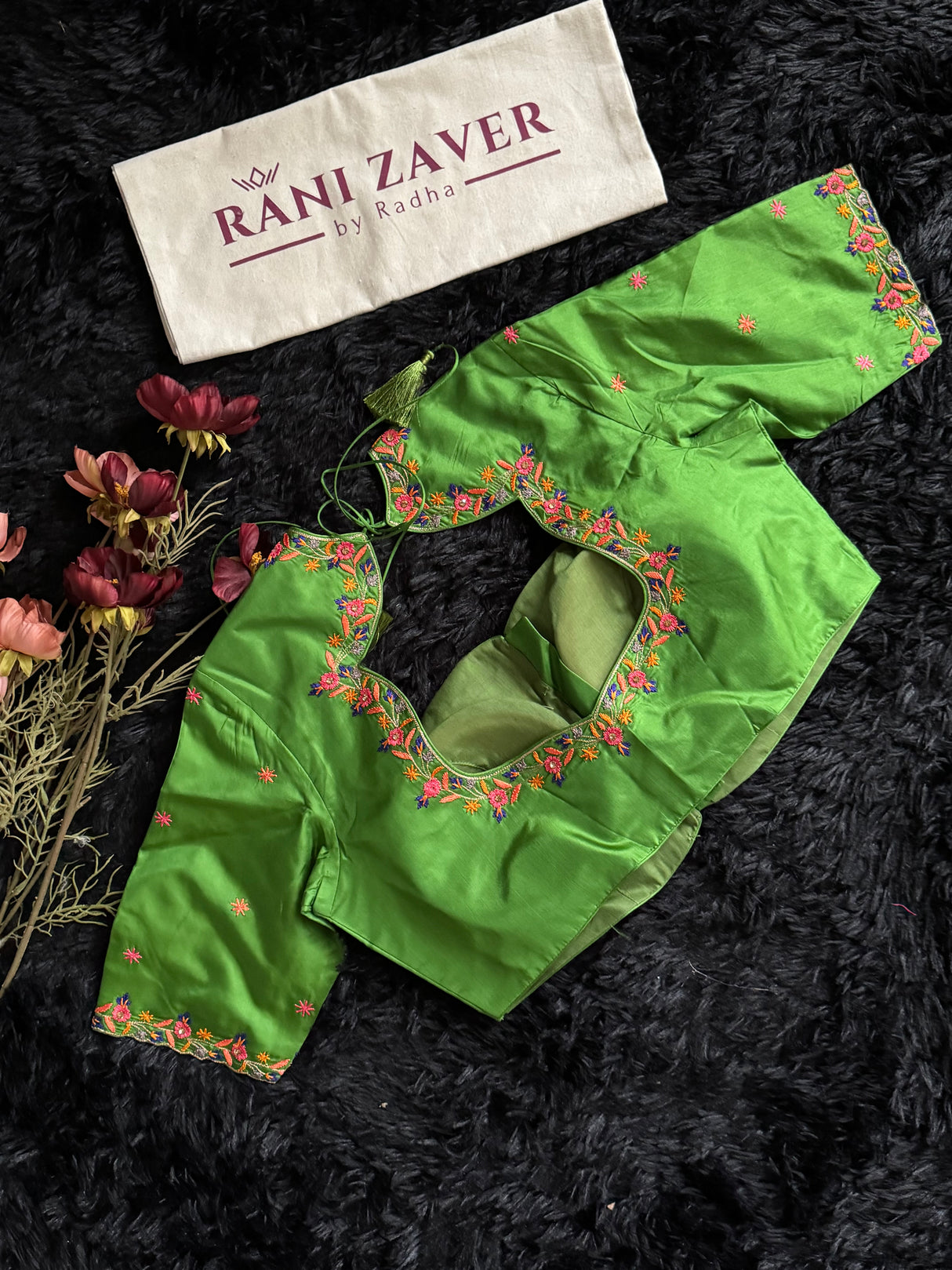 Green Silk Blouse 38