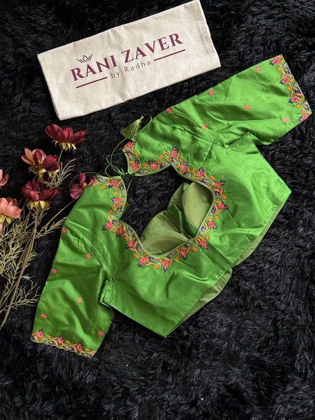 Green Silk Blouse 38