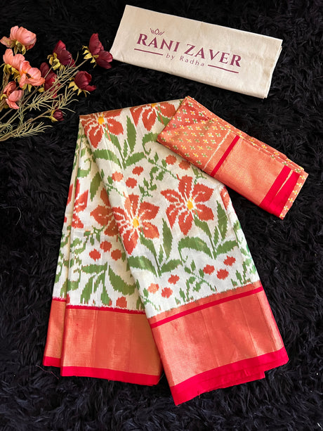 Tissue Ikkat Pure SIlk Handloom