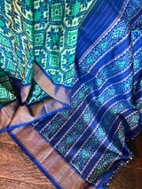 Royal Blue Ikkat Pure SIlk Handloom