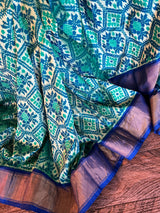 Royal Blue Ikkat Pure SIlk Handloom