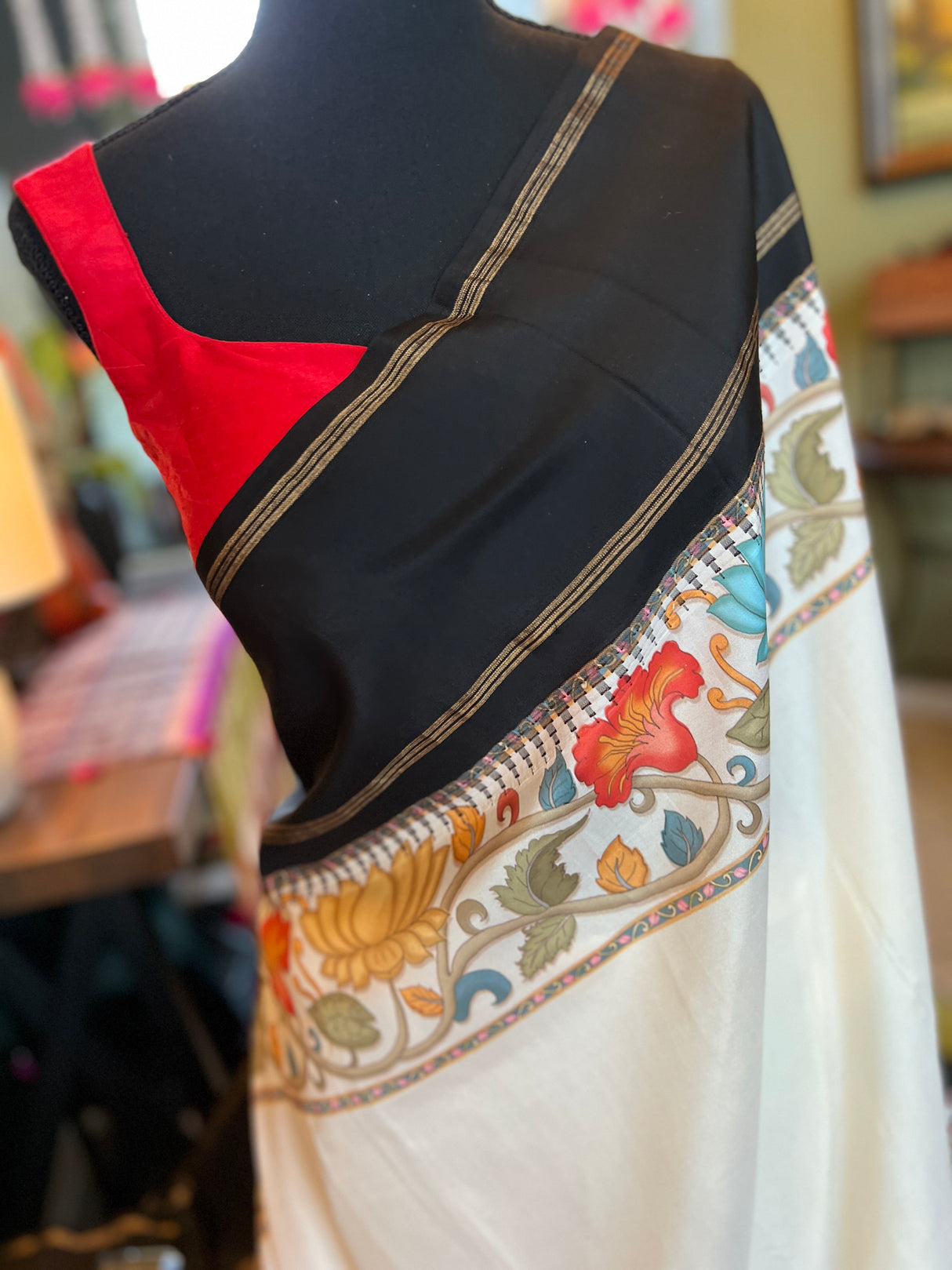 Kalamkari Digital Print Pure Silk