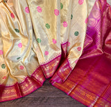 Traditional Gadwal handloom saree made from pure silk tissue