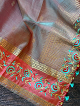 Gadwal Pure Silk With Gap Border Embroidery