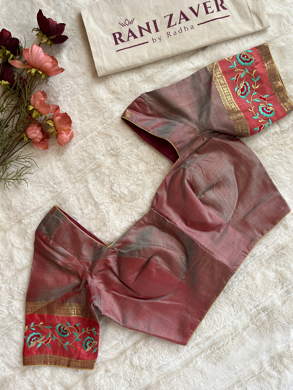 Gadwal Pure Silk With Gap Border Embroidery