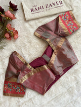 Gadwal Pure Silk With Gap Border Embroidery