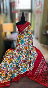 Floral Ikkat Pure SIlk