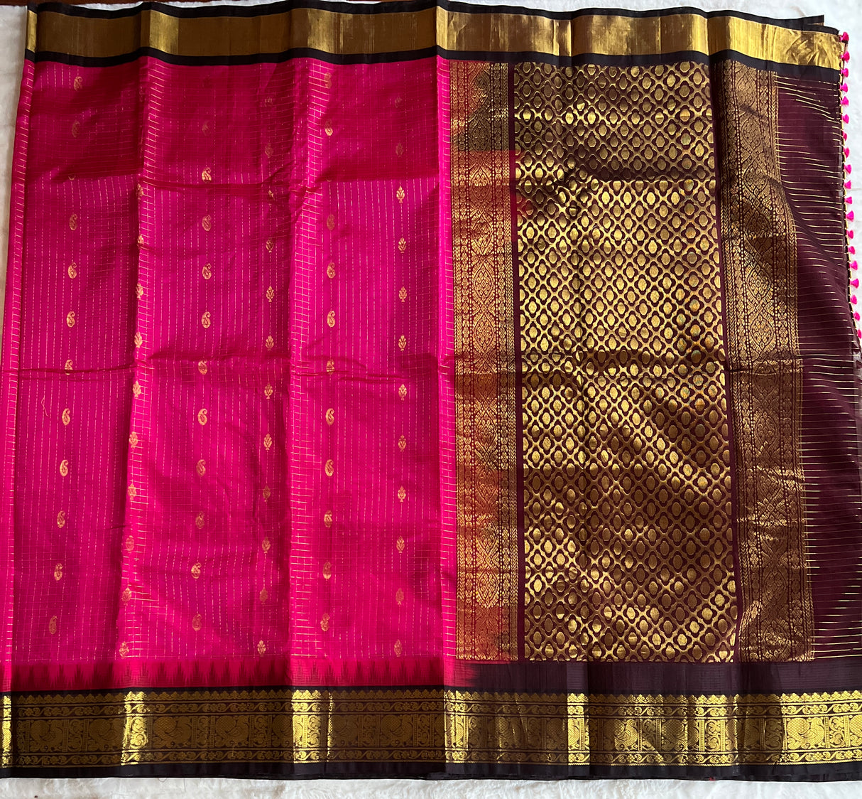  SECO Kanjeevaram pure Silk cotton Handloom Saree