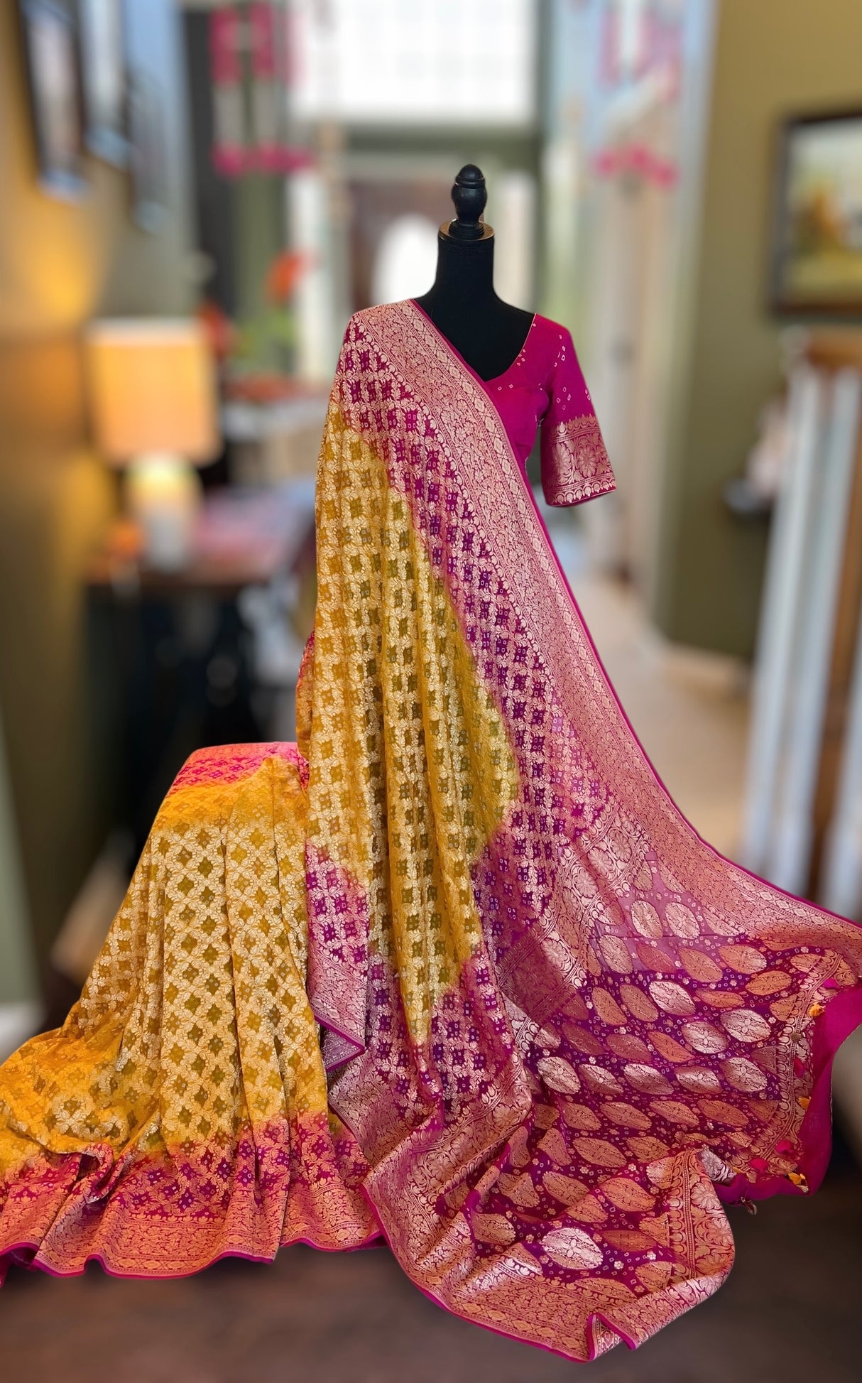 Banarasi georgette saree with blouse