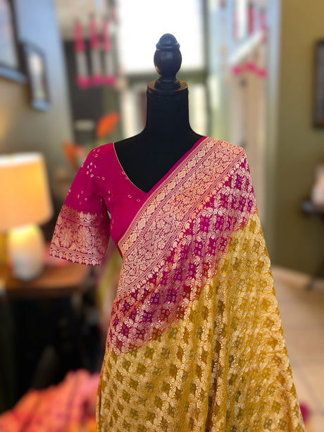 Banarasi georgette saree with blouse