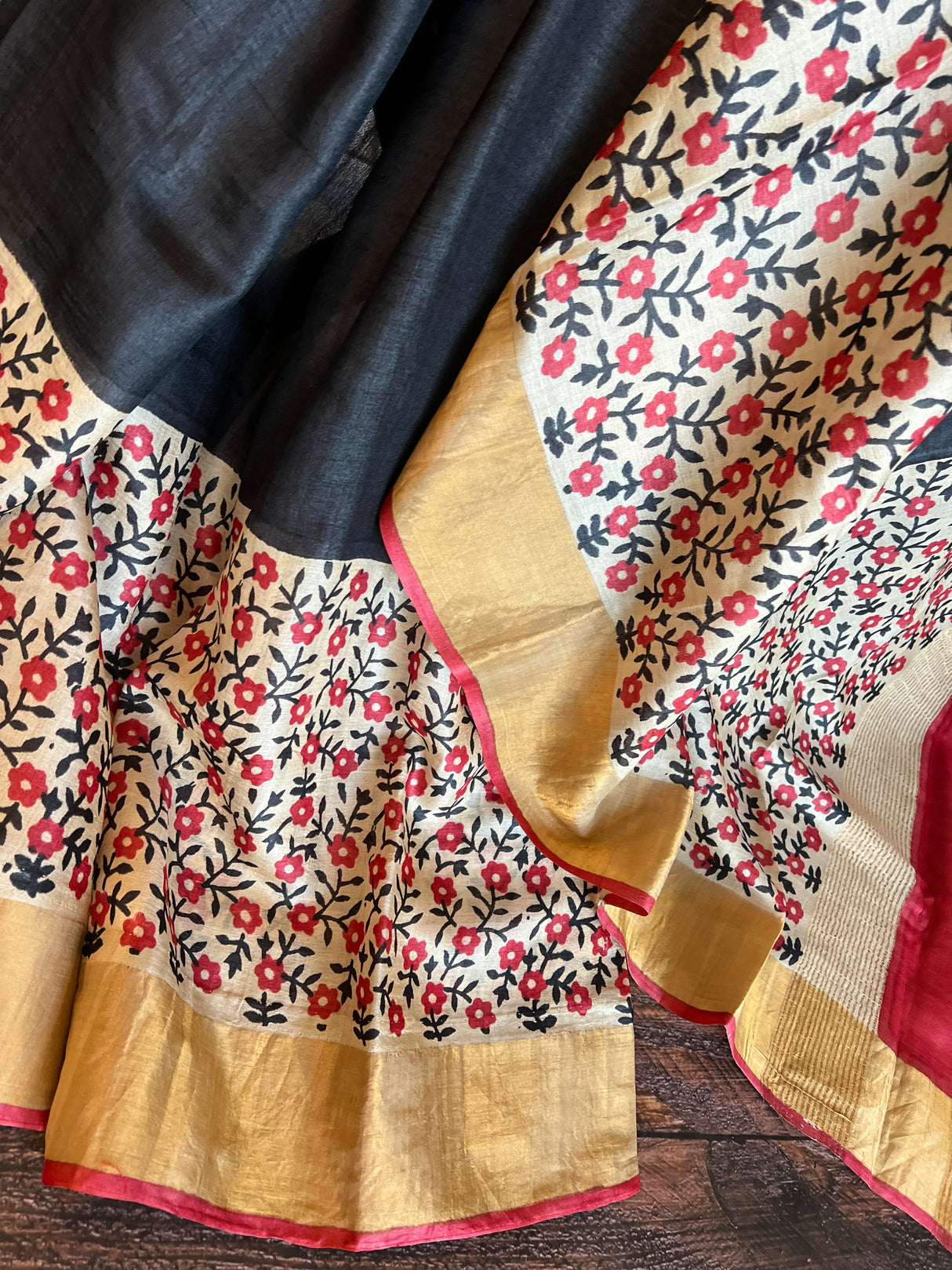 Printed Tussar SIlk