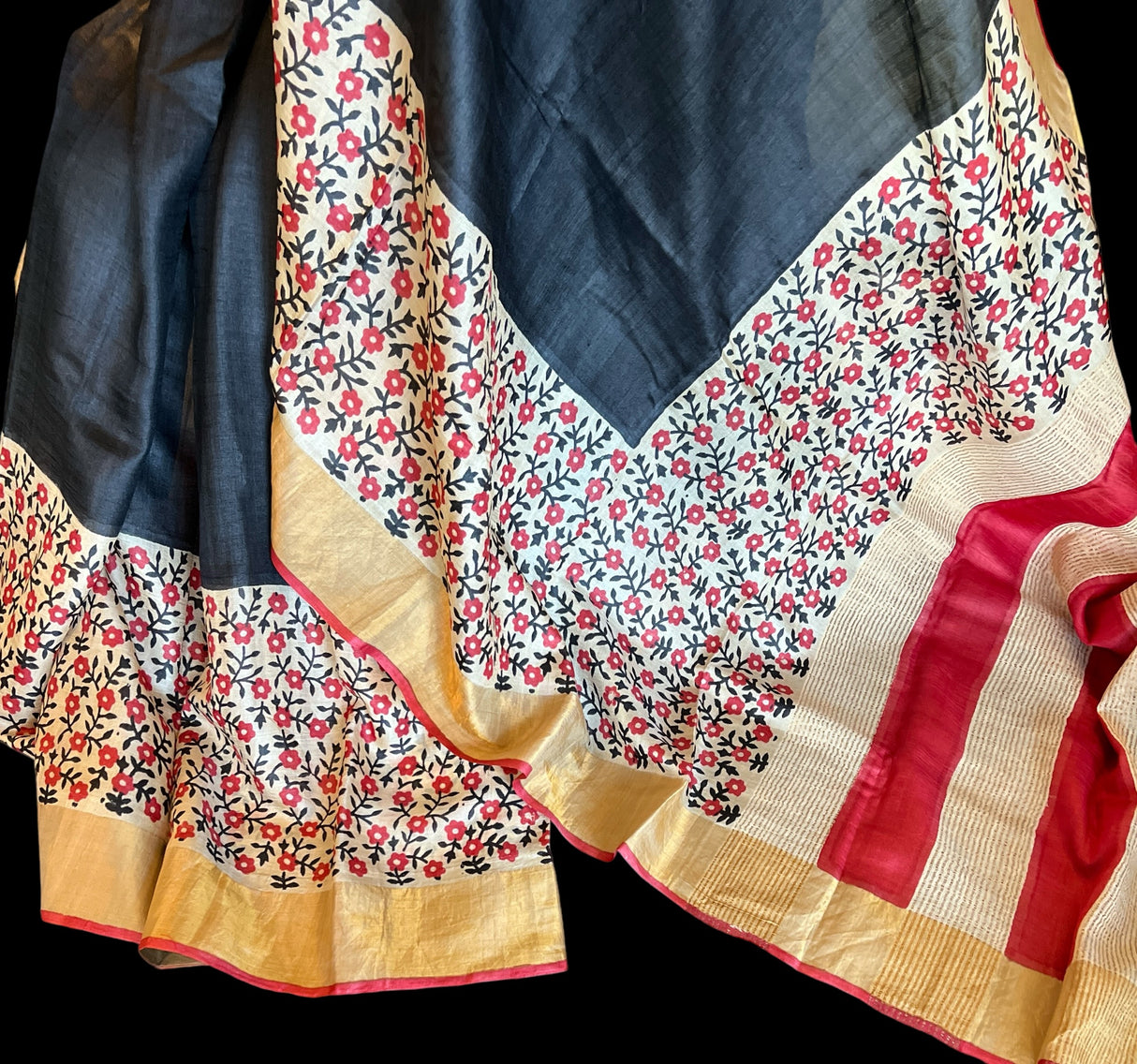 Printed Tussar SIlk