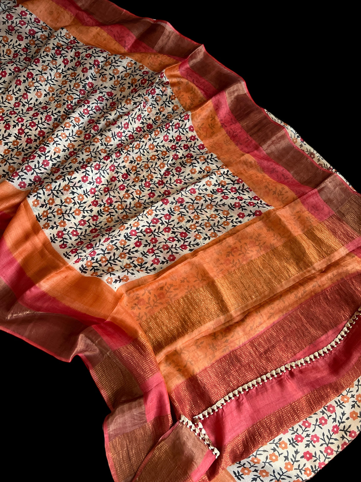 Printed Tussar SIlk