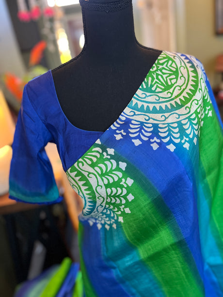 Blue Pallet Bishnupuri 4 Ply Silk