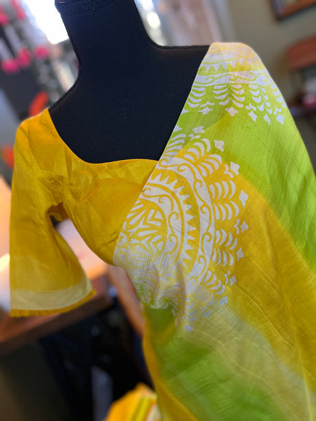 Yellow Pallet Bishnupuri 4 Ply Silk