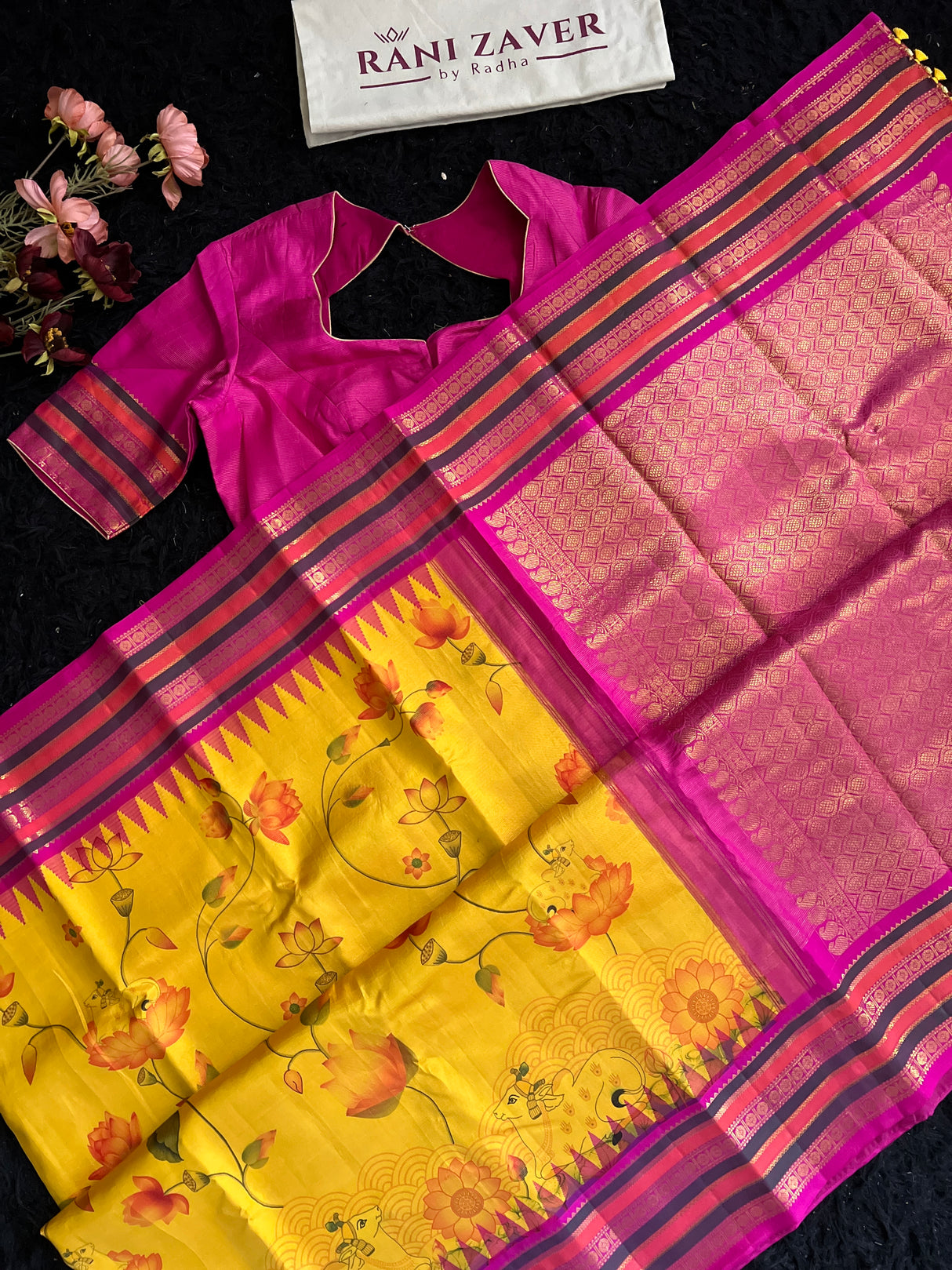 Pichwai Digital Print Korvai Kanchipuram Pure Silk
