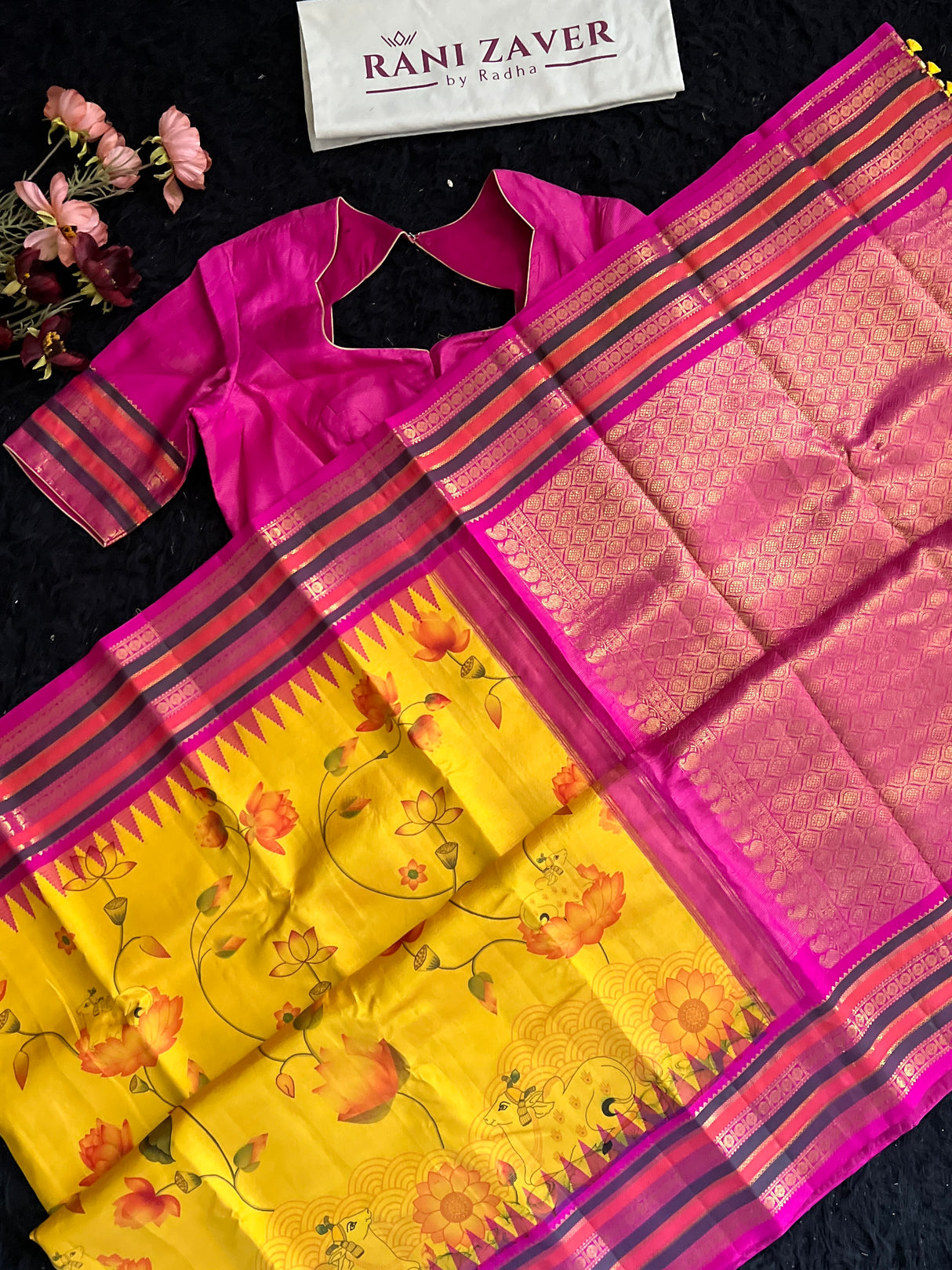 Pichwai Digital Print Korvai Kanchipuram Pure Silk
