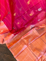 Kanchipuram Handloom  Pure Silk  With Pre-Stitched Blouse AUS