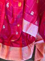 Kanchipuram Handloom  Pure Silk  With Pre-Stitched Blouse AUS