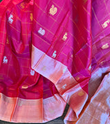 Kanchipuram Handloom  Pure Silk  With Pre-Stitched Blouse AUS