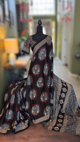 Ajrakh Modal With Bling Embroidery