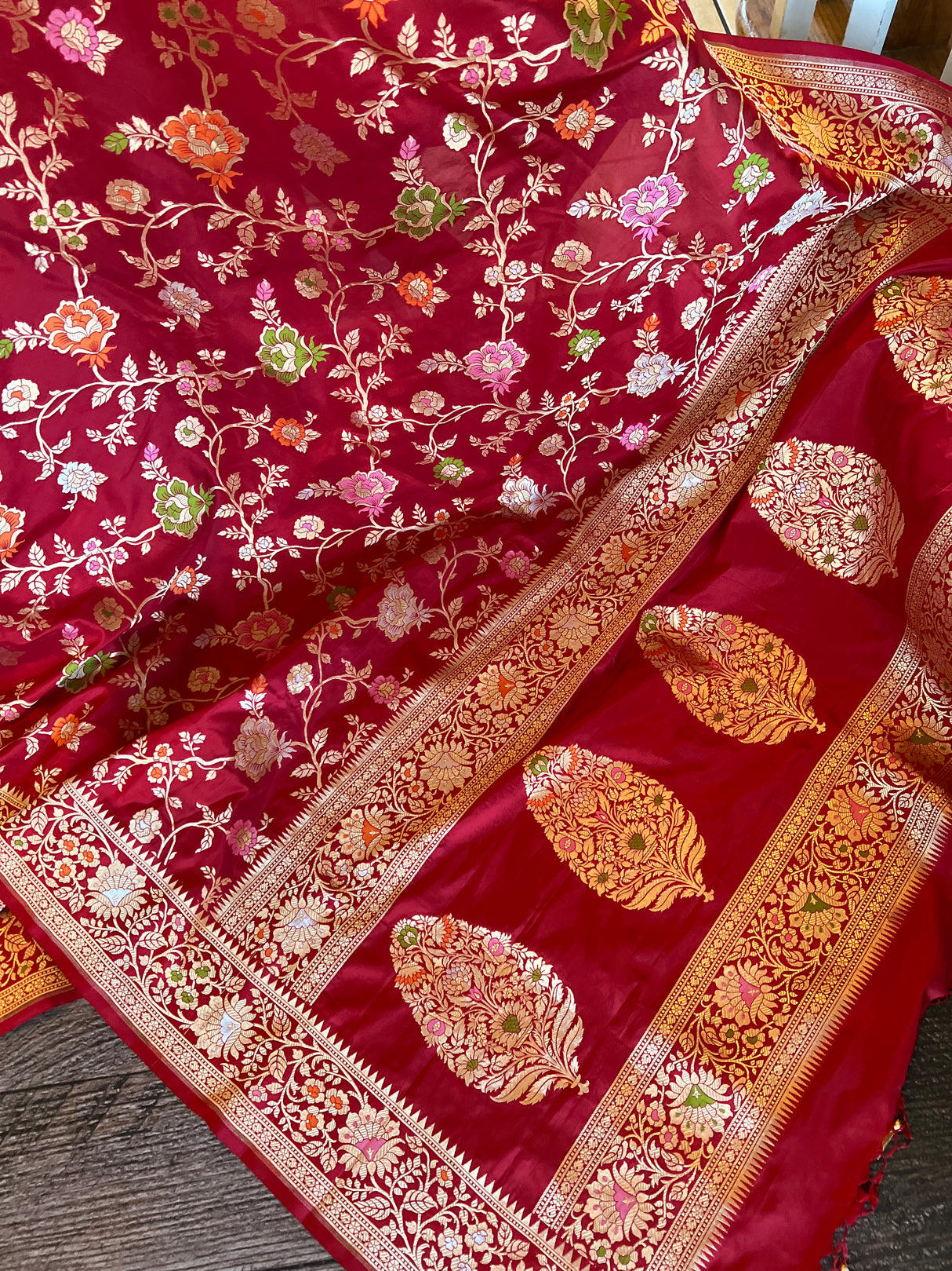 Banaras Pure Silk Handloom With Stitched Blouse AUS