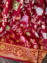 Banaras Pure Silk Handloom With Stitched Blouse AUS