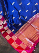 Banarasi Katan Silk Kaduwa Motifs with Pre-Stitched Blouse AUS