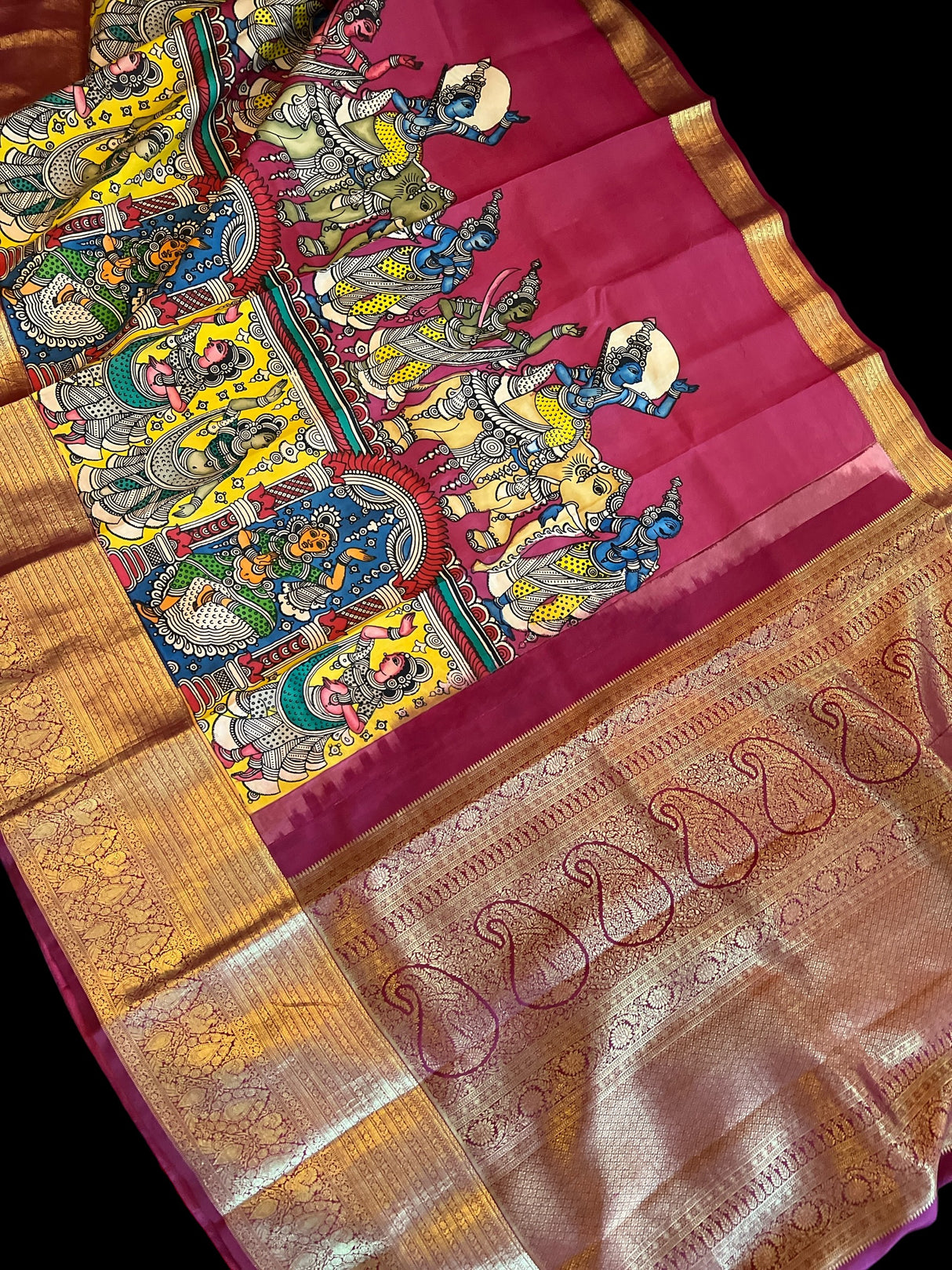  kanchipuram silk saree with blouse