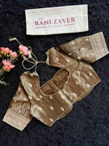 Henna Green Embroidered Floral Tissue Organza