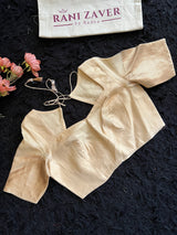 Floral embroidered Gold Tissue Kora
