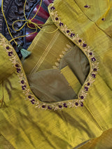 Kolam Butti korvai Kanchipuram pure silk