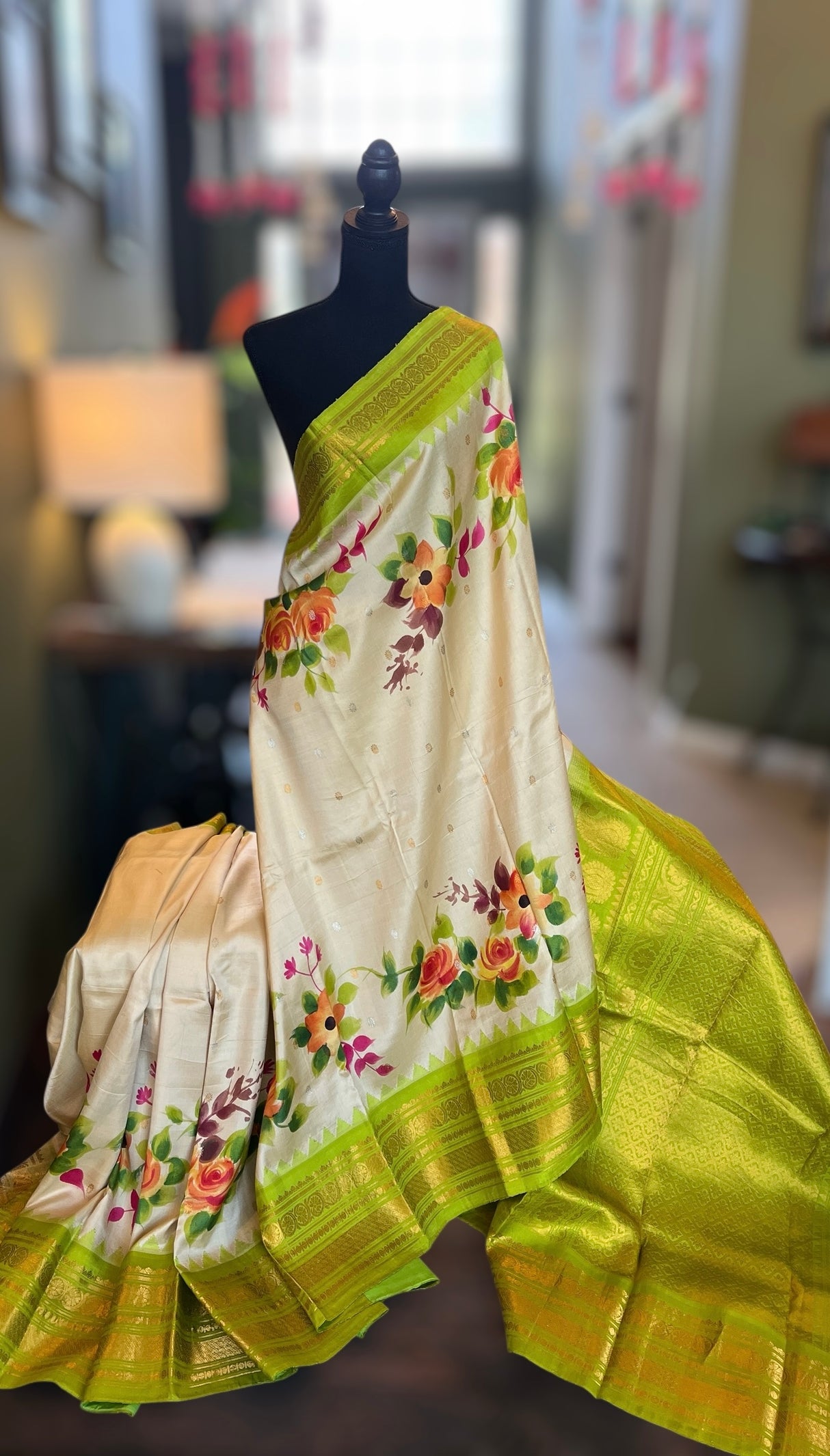 Hand Painted Gadwal Handloom Pure Silk
