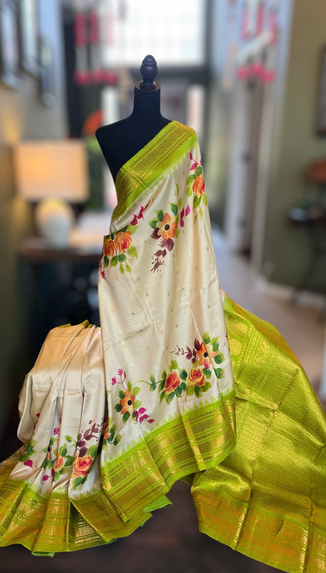 Hand Painted Gadwal Handloom Pure Silk