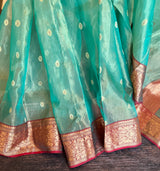 Chanderi tissue silk saree with blouse