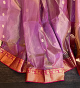  Chanderi tissue silk saree with blouse