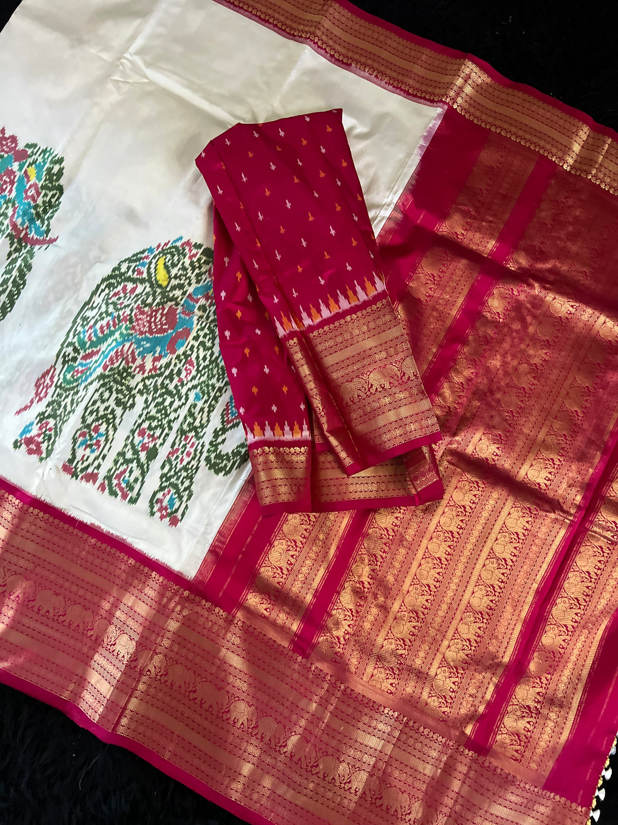 Award Winning Ikkat Kanchi Handloom Pure Silk