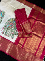 Award Winning Ikkat Kanchi Handloom Pure Silk