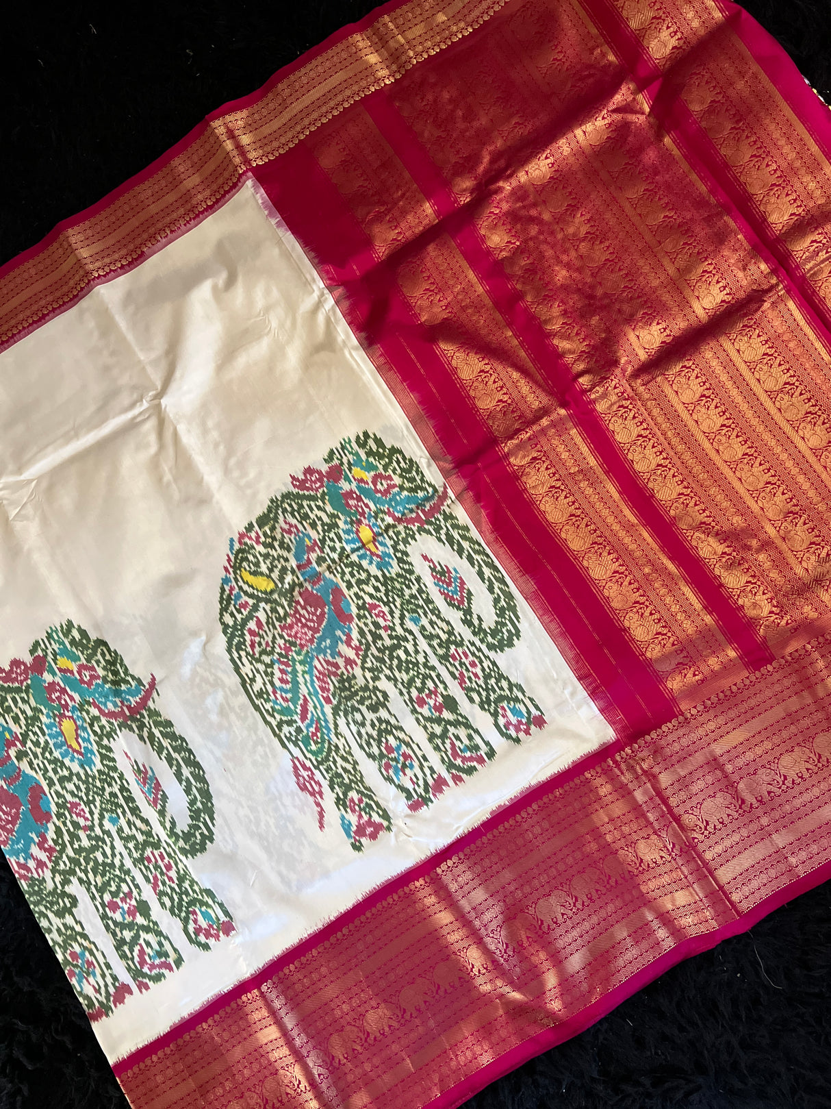 Award Winning Ikkat Kanchi Handloom Pure Silk