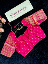 Rani Pink Ikkat Kanchi Fusion