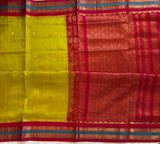  kanjeevaram silk cotton saree red and green combo